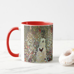 Mug Chemin du jardin avec des poules, Gustav Klimt, Ar