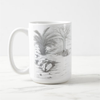 Mug Chemin sinuant à travers les arbres et les pierres