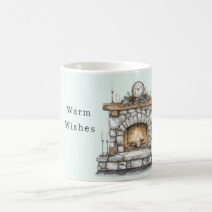 Mug Cheminée à la Menthe Vœux Chaleureux