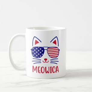 Mug Chemise 4 juillet chat Meowica - Patriotic Cat Lov