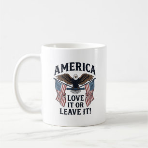 Mug Chemise aigle patriotique America Love It Or Leave