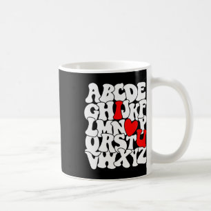 Mug Chemise alphabet Abc je t'aime jour de la Saint-Va