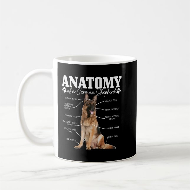 Mug Chemise bergère allemande Shepard Chien Maman Papa (Gauche)