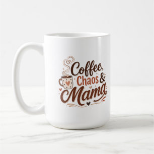 Mug Chemise Coffee Chaos Mama T-shirt Café Maman