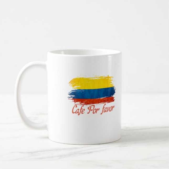 Mug Chemise colombienne, Café, Café pour la faveur, (Gauche)