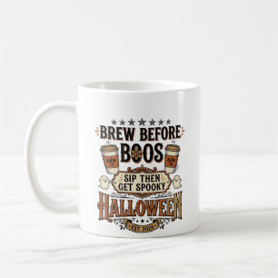 Mug Chemise de café Halloween Brasser avant les fantôm