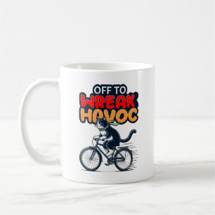 Mug Chemise de chat amusante   Partir Pour Déclencher 