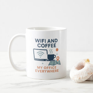 Mug Chemise de nomade numérique - Amateur de café trav
