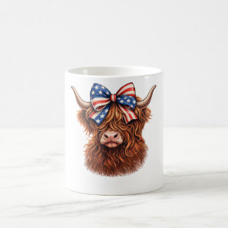 Mug Chemise du vache Highland patriotique du quatre ju
