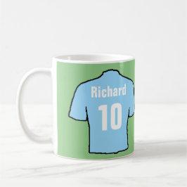 Mug Chemise du ventilateur Sky Blue Football