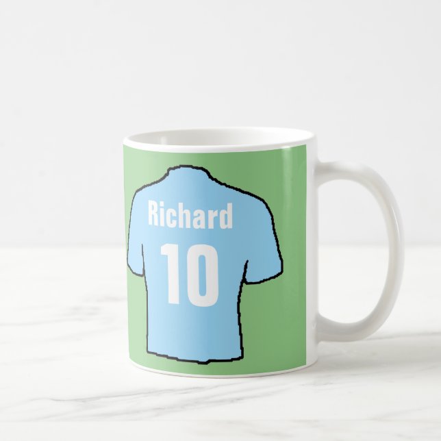 Mug Chemise du ventilateur Sky Blue Football (Droite)