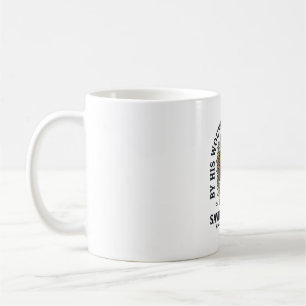Mug Chemise florale à croix chrétienne Sauvé par la gr