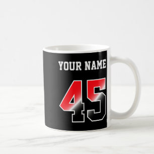 Mug Chemise T personnalisée numéro 45 rouge personnali