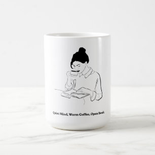 Mug Chemise T-shirt à ligne artistique de livre et de 