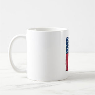 Mug Chemise vectorielle du drapeau américain en détres