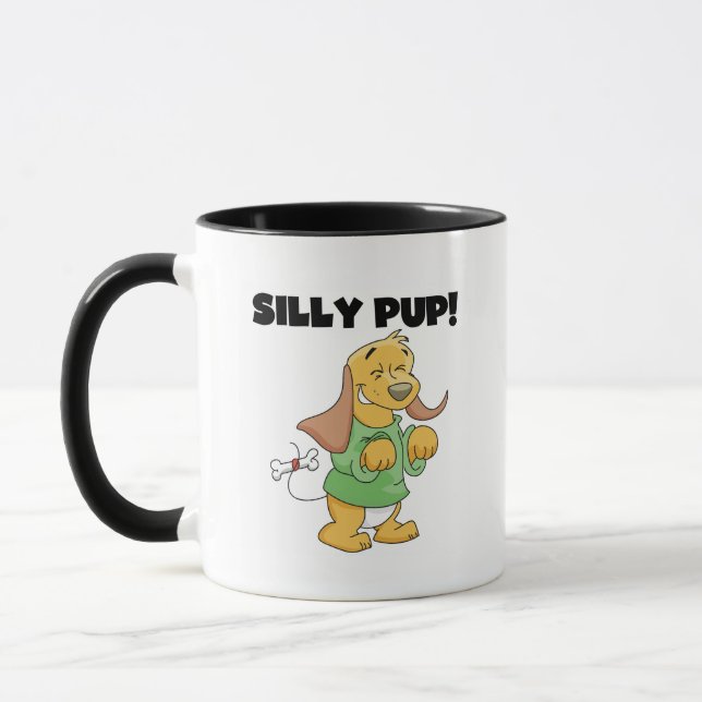 Mug Chemise verte Silly Pup Tshirts et cadeaux (Gauche)