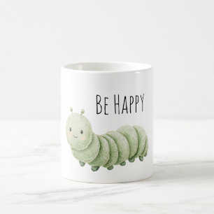 Mug Chenille Verte Sois Heureux