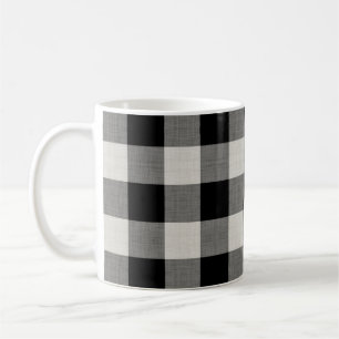 Mug Chèque de buffle noir   Ferme moderne