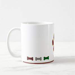 Mug Chèque de Noël Empreinte de patte d'os de chien Bu