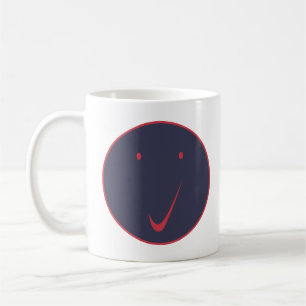 Mug Chèque - Tic, Rouge/Bleu.