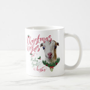 Mug CHÈQUE voeux de Noël Bébé Chèvre Baisers LaManch