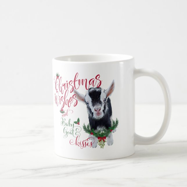 Mug CHÈQUE | voeux de Noël Bébé Chèvre Baisers Nigéria (Droite)