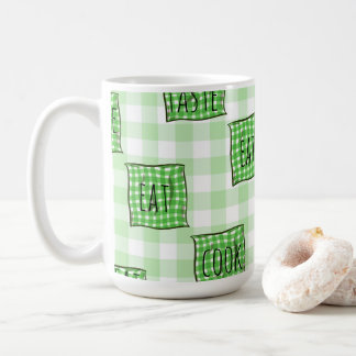 Mug Chèques verts et blancs