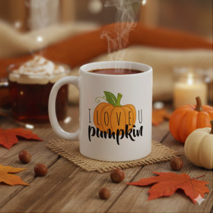 Mug Cher Citrouille Automne Je T'Aime Dire