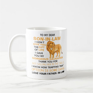 Mug Cher gendre, je vous ai donné ma magnifique fille