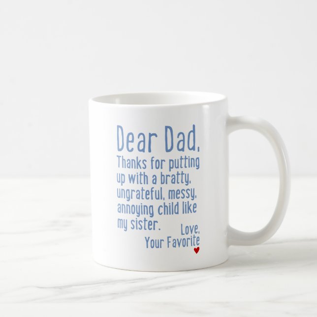Mug Cher papa [version de soeur] (Droite)