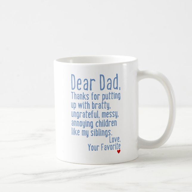 Mug Cher papa [version d'enfants de mêmes parents] (Droite)