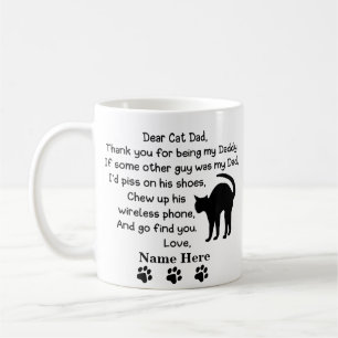 Mug Cher père chéri drôle avec un nom personnalisé