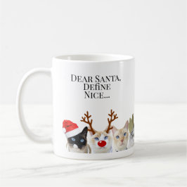 Mug Cher Père Noël, Définissez Nice... Noël aux chats 