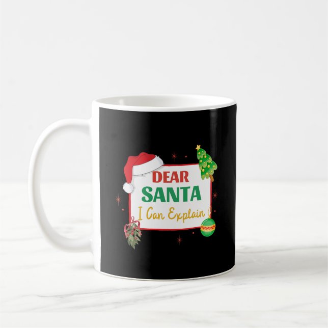 Mug Cher Père Noël, Je Peux Expliquer Joyeux Noël En D (Gauche)