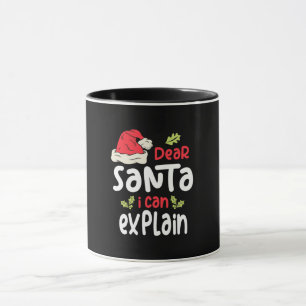Mug Cher Père Noël, je peux expliquer Noël