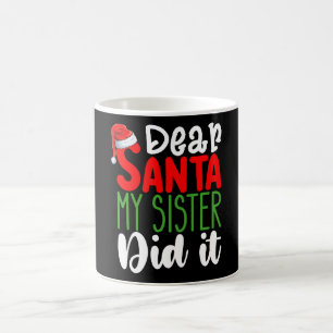 Mug Cher Père Noël Ma Soeur L'a Fait Famille Noël Vaca