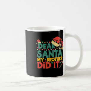 Mug Cher Père Noël Mon Frère L'a Fait Amusant Noël Fil