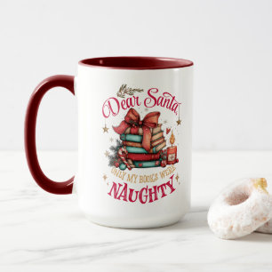 Mug Cher Père Noël, Seuls Mes Livres Étaient Vilains