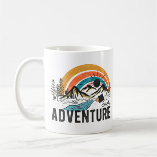 Mug Chercher l'aventure Camping de montagne
