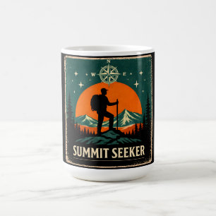 Mug Chercheur de sommet – Réalisation de randonneur de