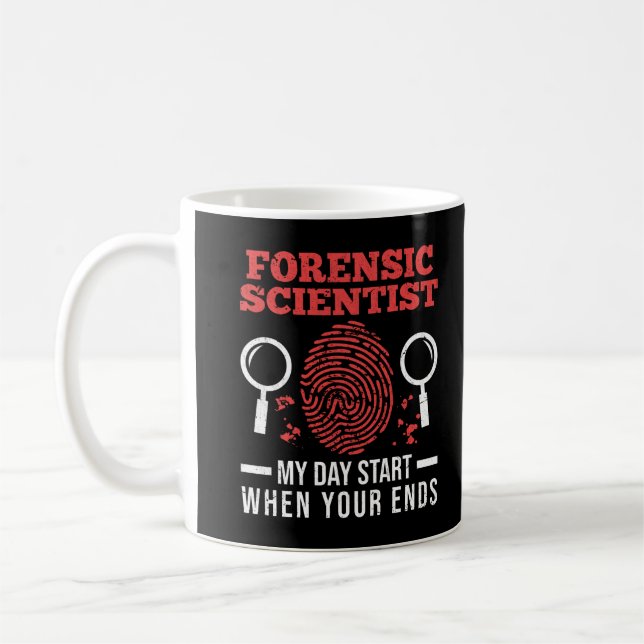 Mug Chercheur en sciences judiciaires Scientifique sci (Gauche)