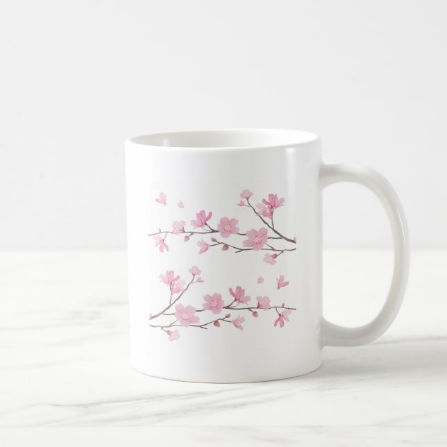 Mug Cherry Blossom - Arrière - plan blanc (Droite)