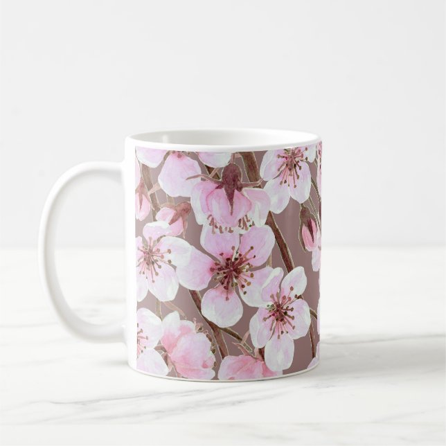 Mug Cherry Blossom Branches Motif aquarelle (Gauche)