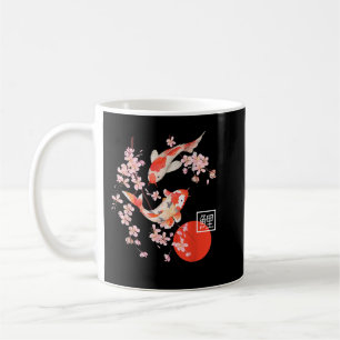 Mug Cherry Blossom Koi Carp Fish Japanese Sakura Graph