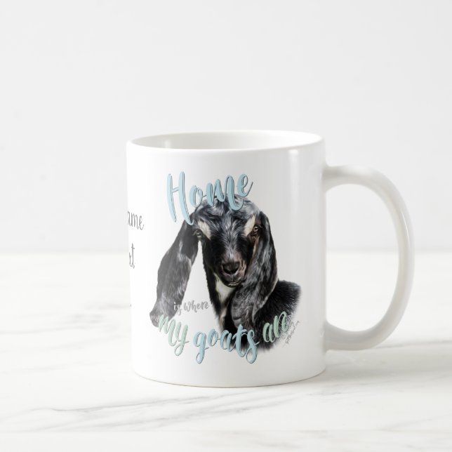 Mug CHÈTES | Maison nubienne où sont mes chèvres (Droite)