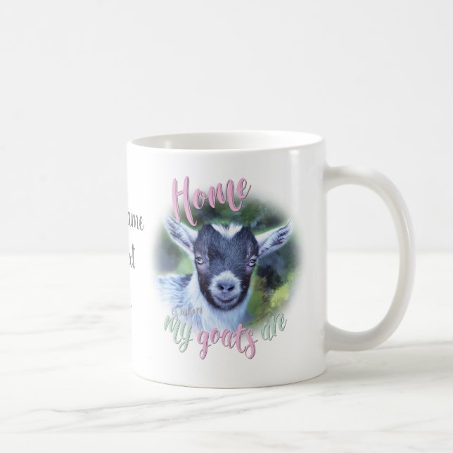 Mug CHÈTES | Pygmy Home est là où sont mes chèvres (Droite)