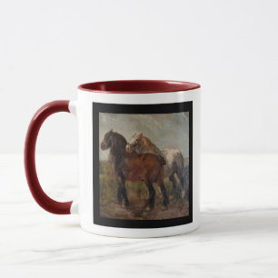 Mug Cheval Belge Brown Peinture fine d'art :