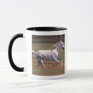 Mug Cheval blanc fonctionnant dans le domaine
