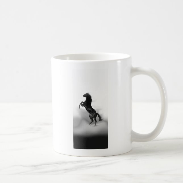 Mug Cheval blanc noir (Droite)