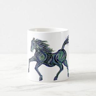 Mug Cheval bleu peint